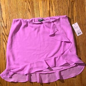 Elegant Pink Ruffle Skirt